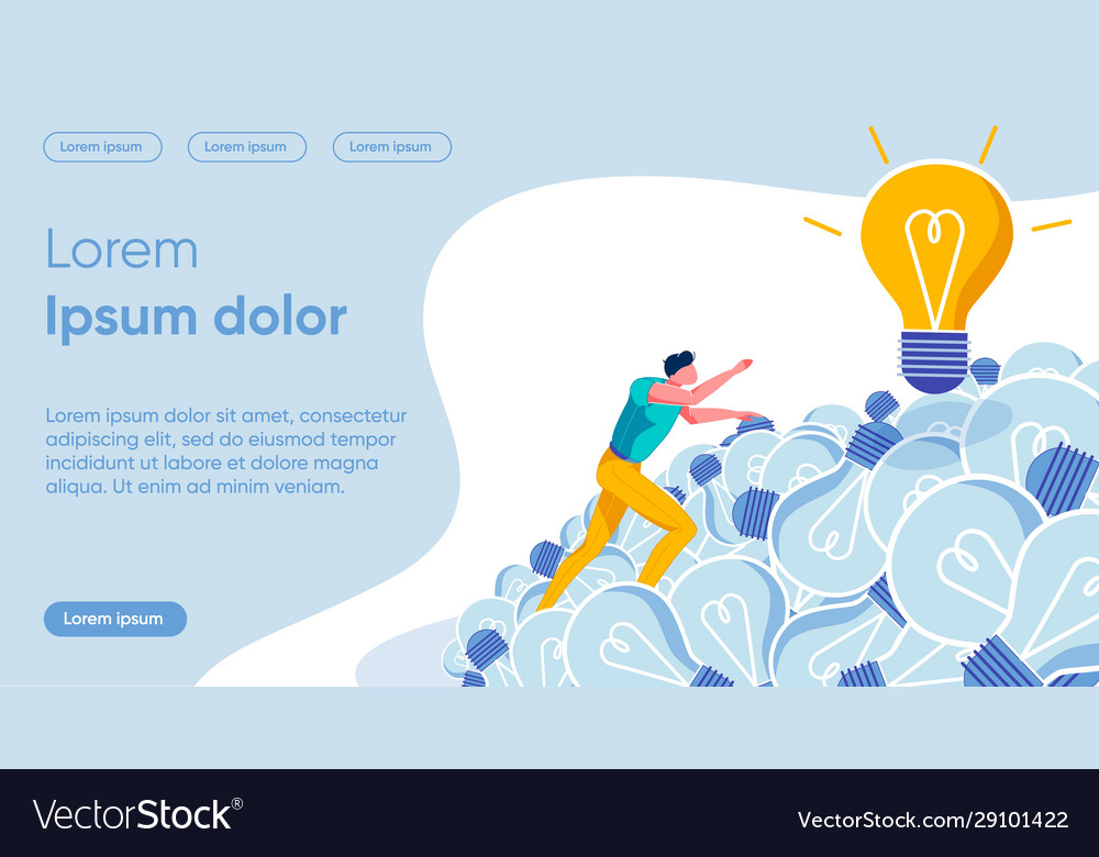 Selection optimal solution to specific problem Vector Image