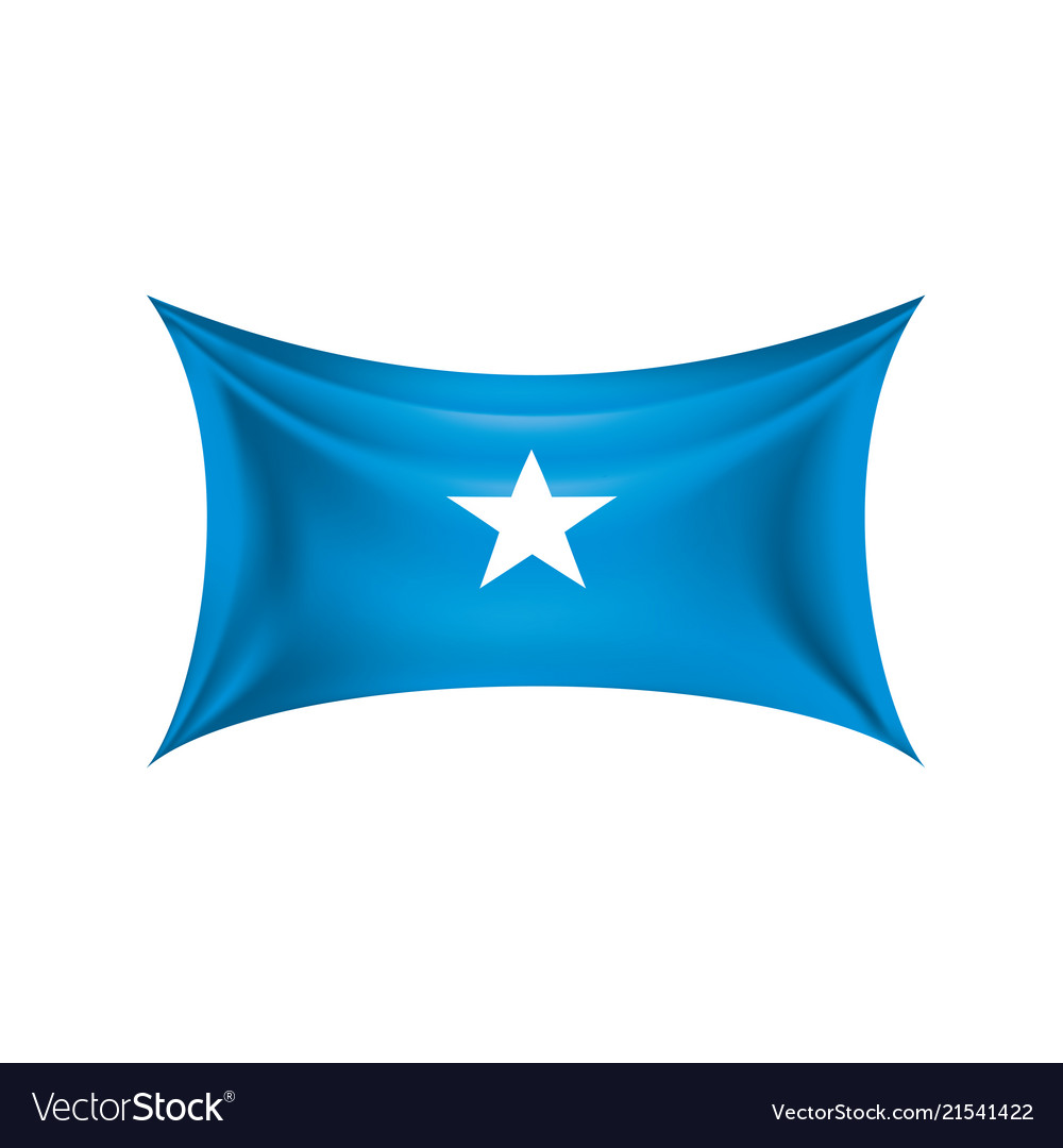 Somalia flag on a white Royalty Free Vector Image