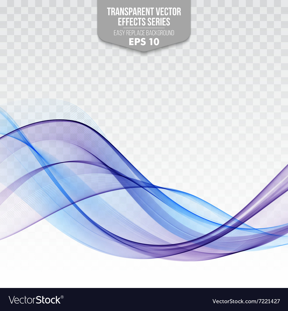 Abstract wave isolated on transparent background Vector Image