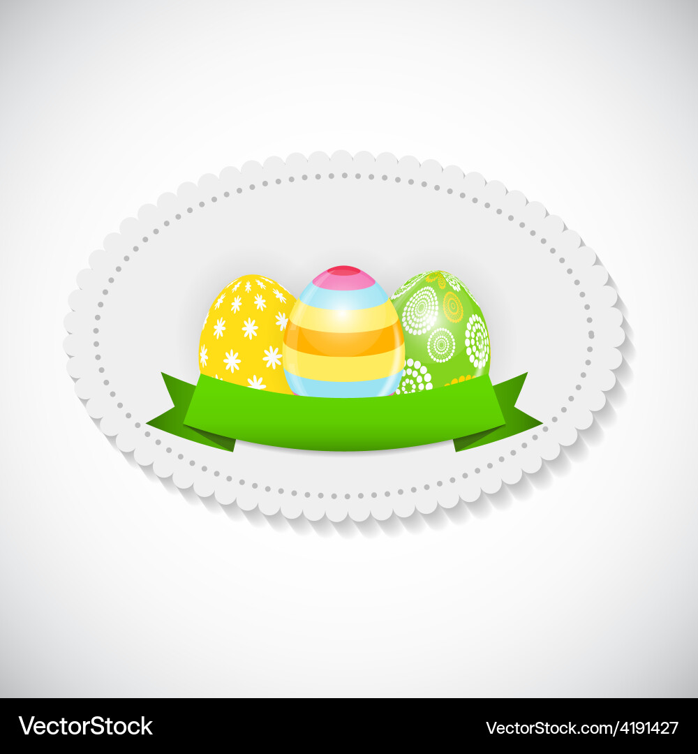 Beautiful easter egg background Royalty Free Vector Image