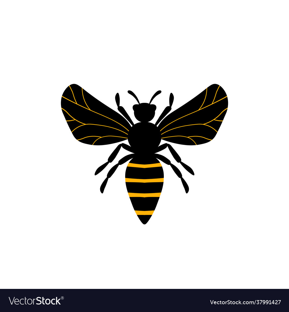 Cartoon bee mascot a small bees flies wasp Vector Image