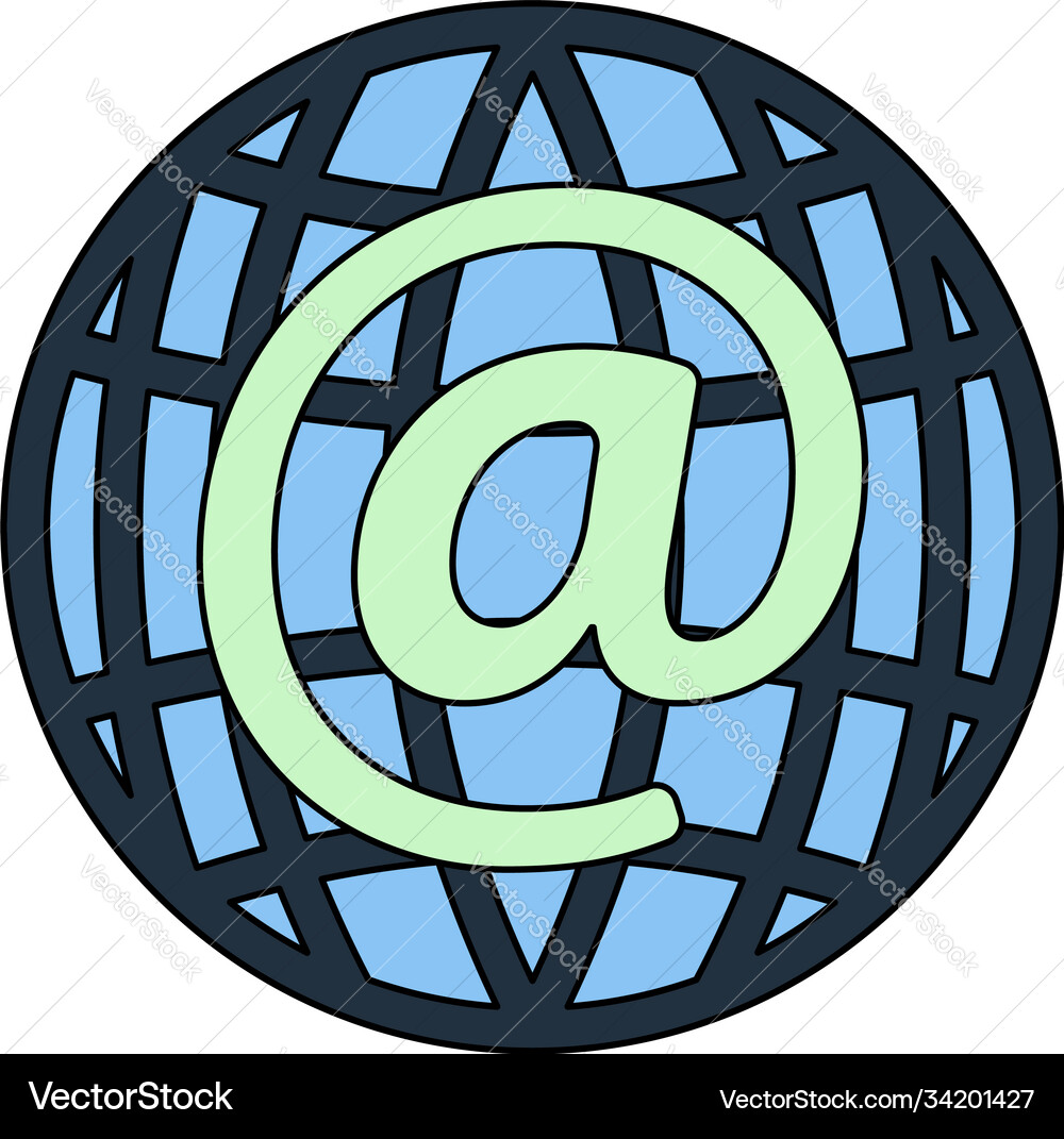 Global e-mail icon Royalty Free Vector Image - VectorStock
