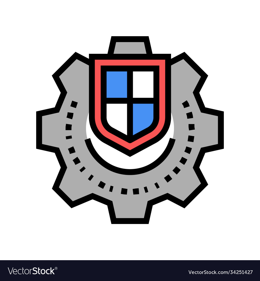 Mechanism protection color icon Royalty Free Vector Image