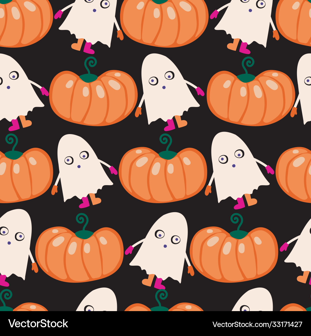 Seamless pattern halloween design Royalty Free Vector Image