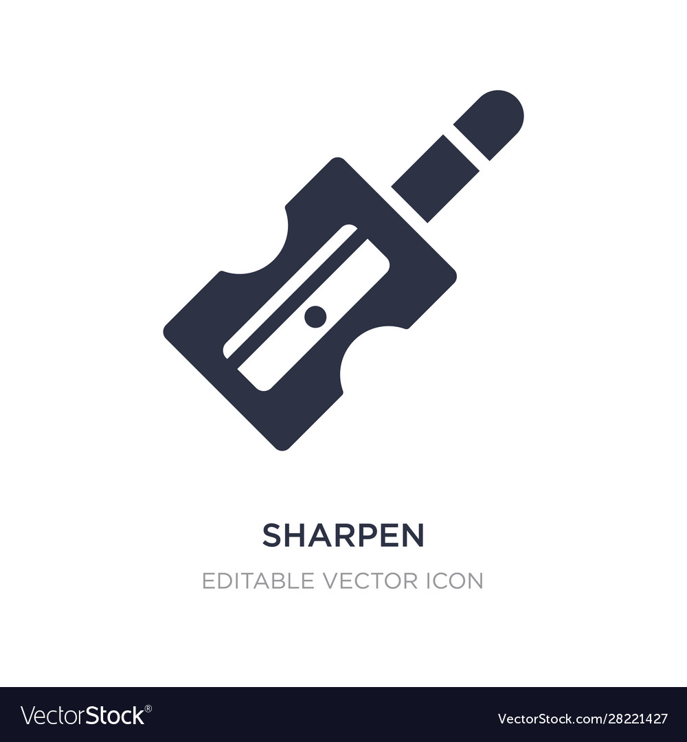 Sharpen icon on white background simple element Vector Image