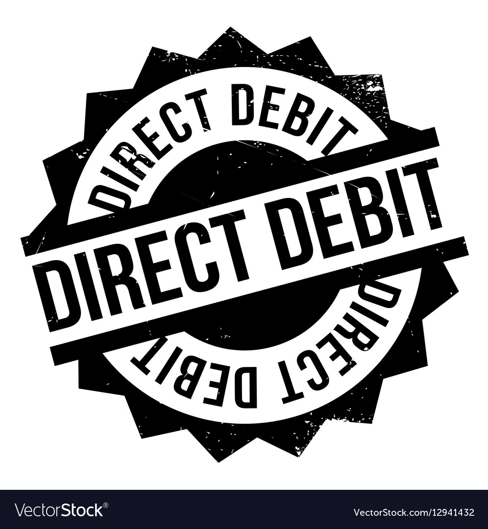 Direct debit rubber stamp Royalty Free Vector Image