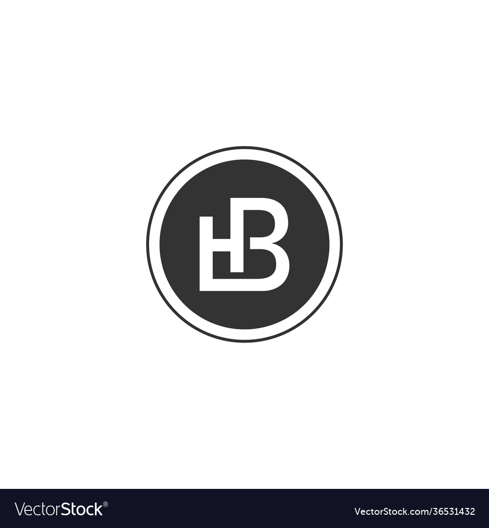Hb or bh abstract outstanding professional Vector Image