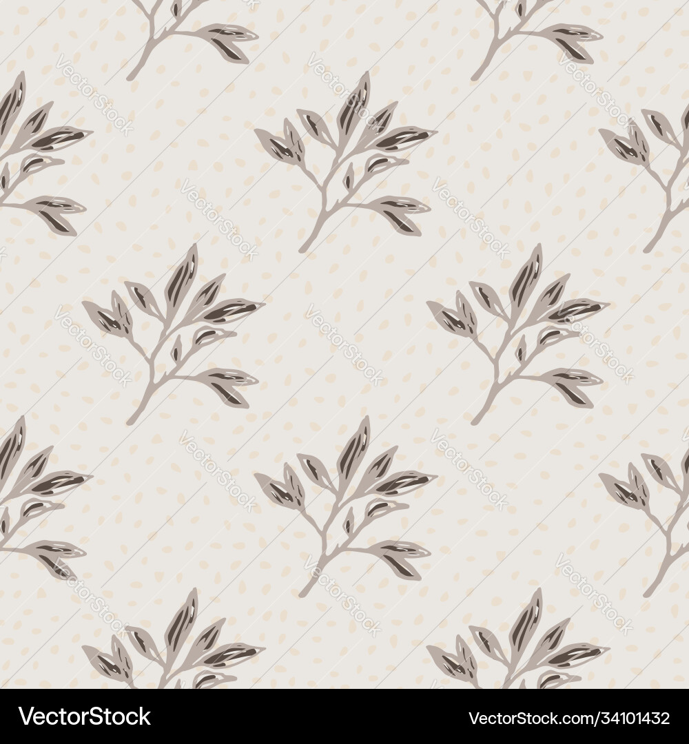 Minimalistic seamless pattern with branches Vector Image