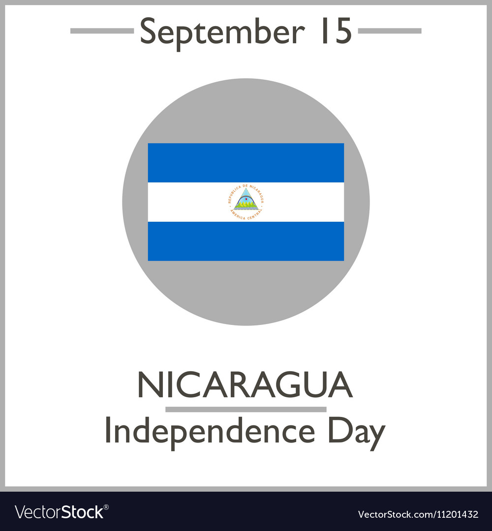 Nicaragua independence day Royalty Free Vector Image