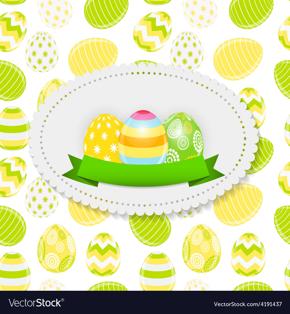 Beautiful easter egg background Royalty Free Vector Image