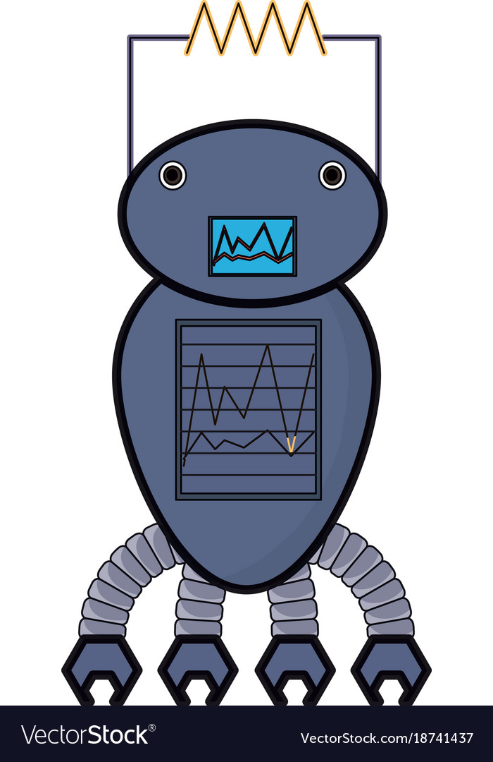 Cartoon robot design Royalty Free Vector Image