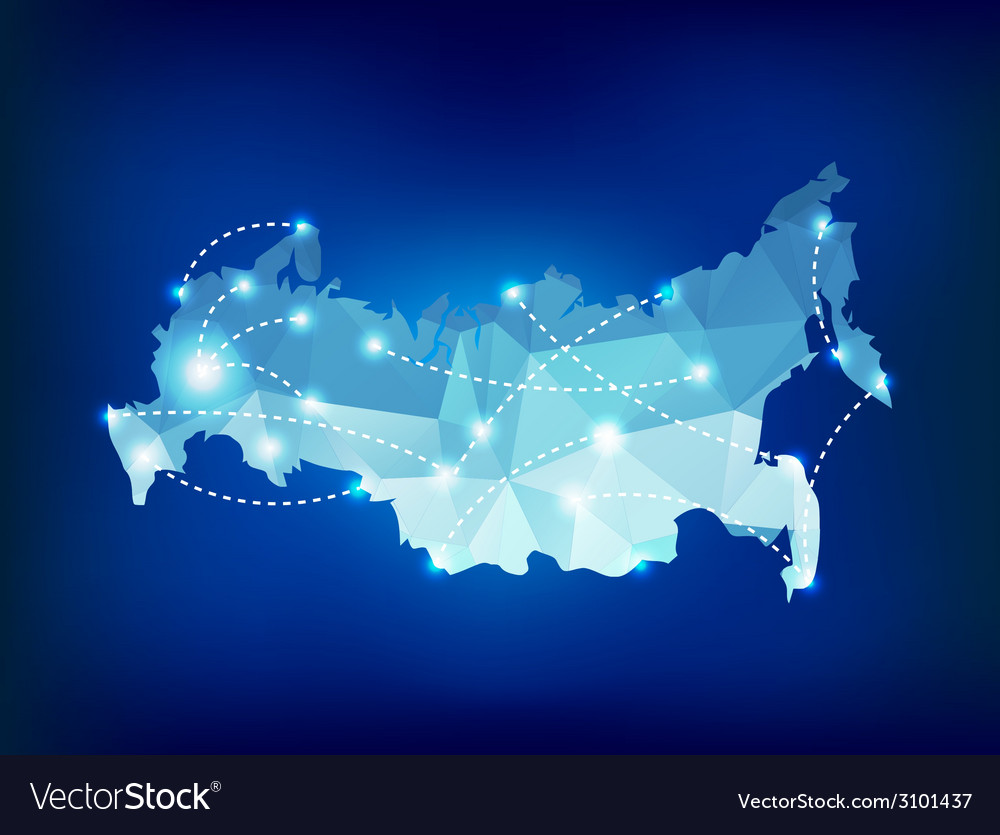 Карта россии полигональная