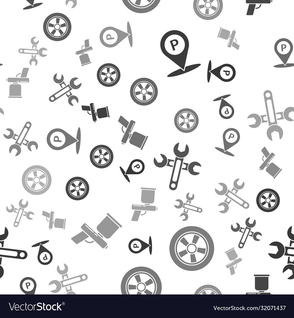 Set location with parking car wheel wrench Vector Image