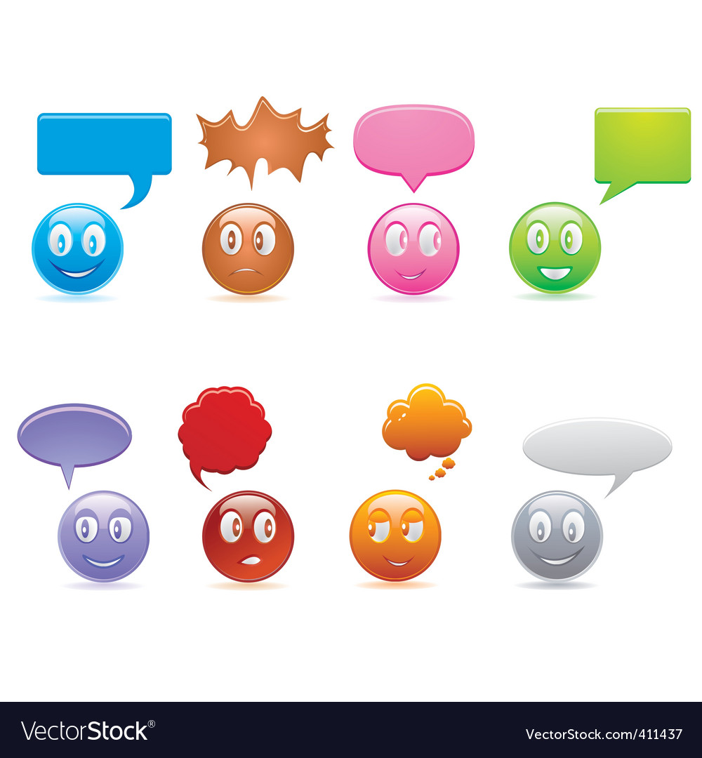 Smiley set Royalty Free Vector Image - VectorStock