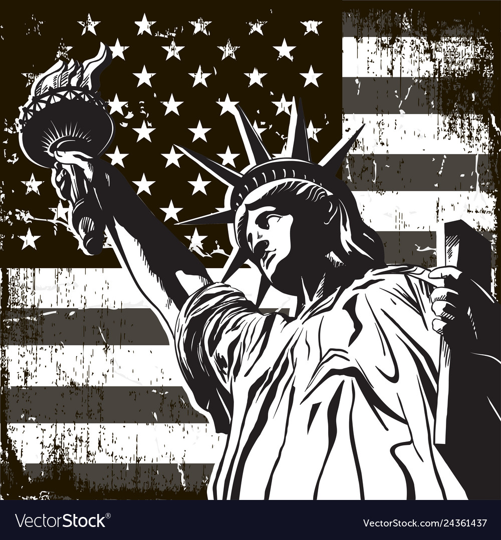 Statue of liberty symbol of new york and the us vector image Statue of liberty symbol of new york and the us