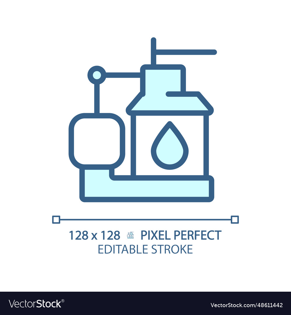 2d customizable thin linear blue sump pump icon Vector Image