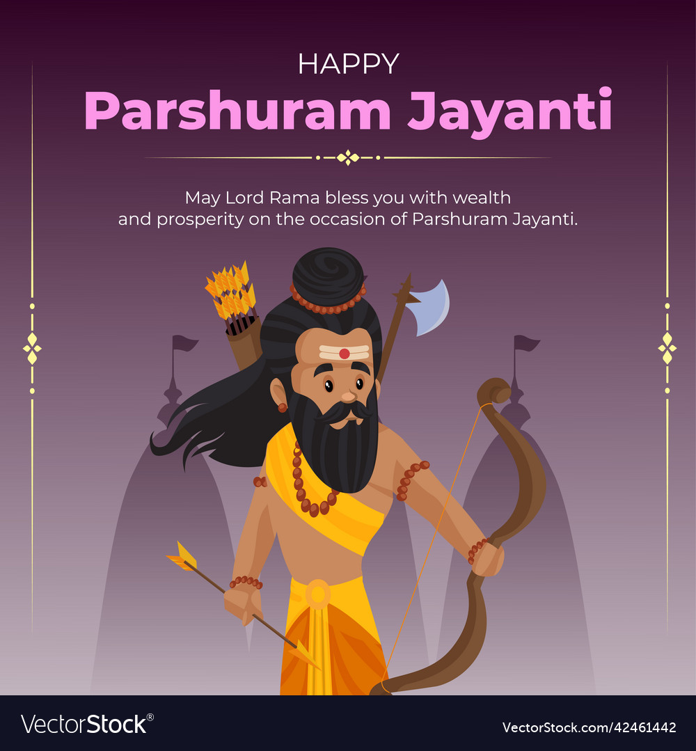 Banner design of happy parshuram jayanti Vector Image