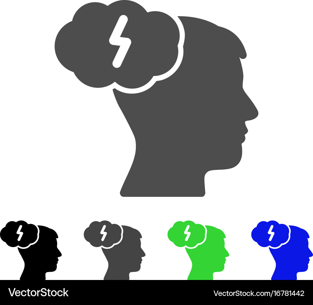 Brainstorm flat icon Royalty Free Vector Image
