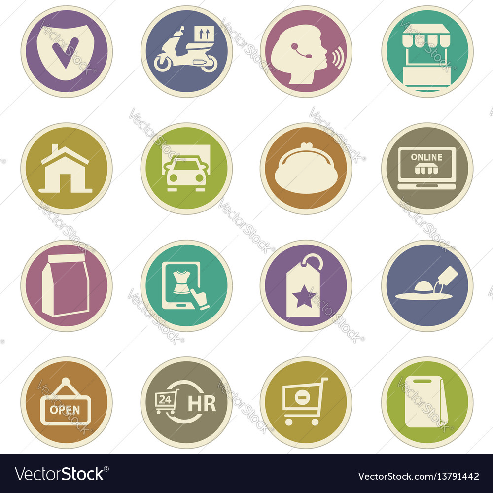E commerce icons set Royalty Free Vector Image
