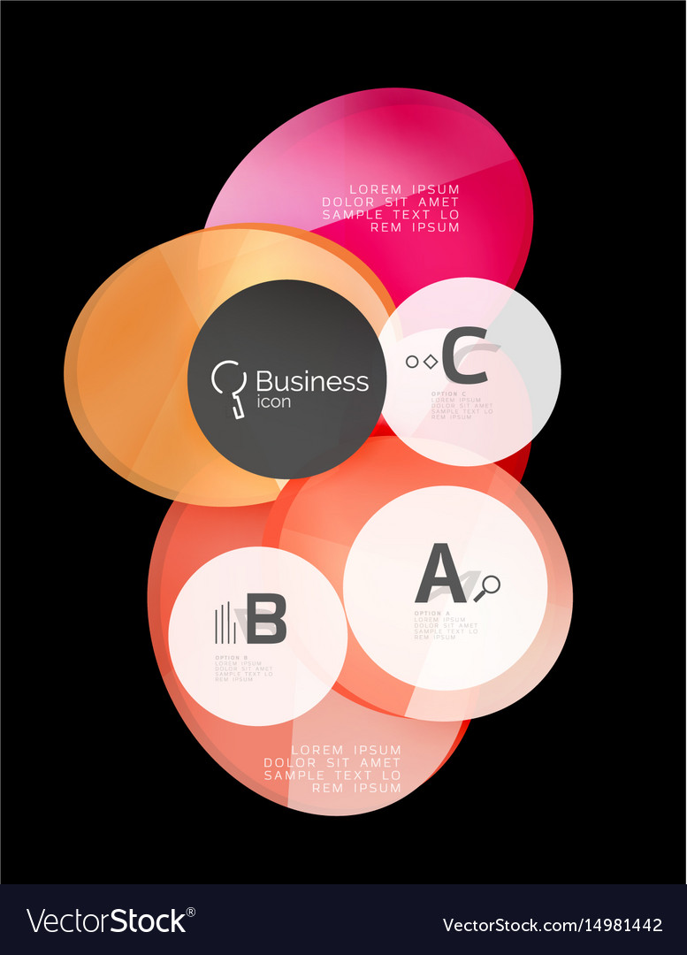 Glass circle abstract background Royalty Free Vector Image