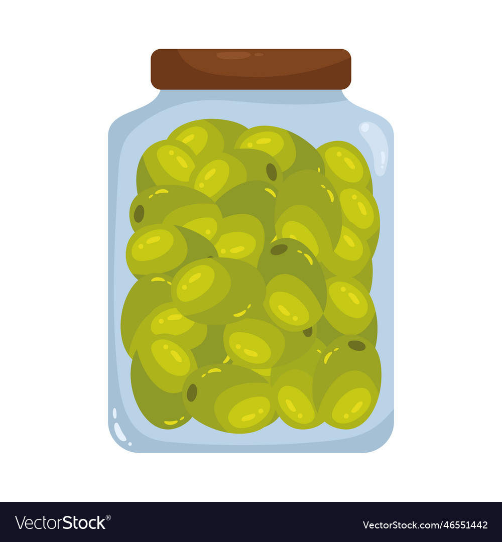 Olive seeds in pot container Royalty Free Vector Image