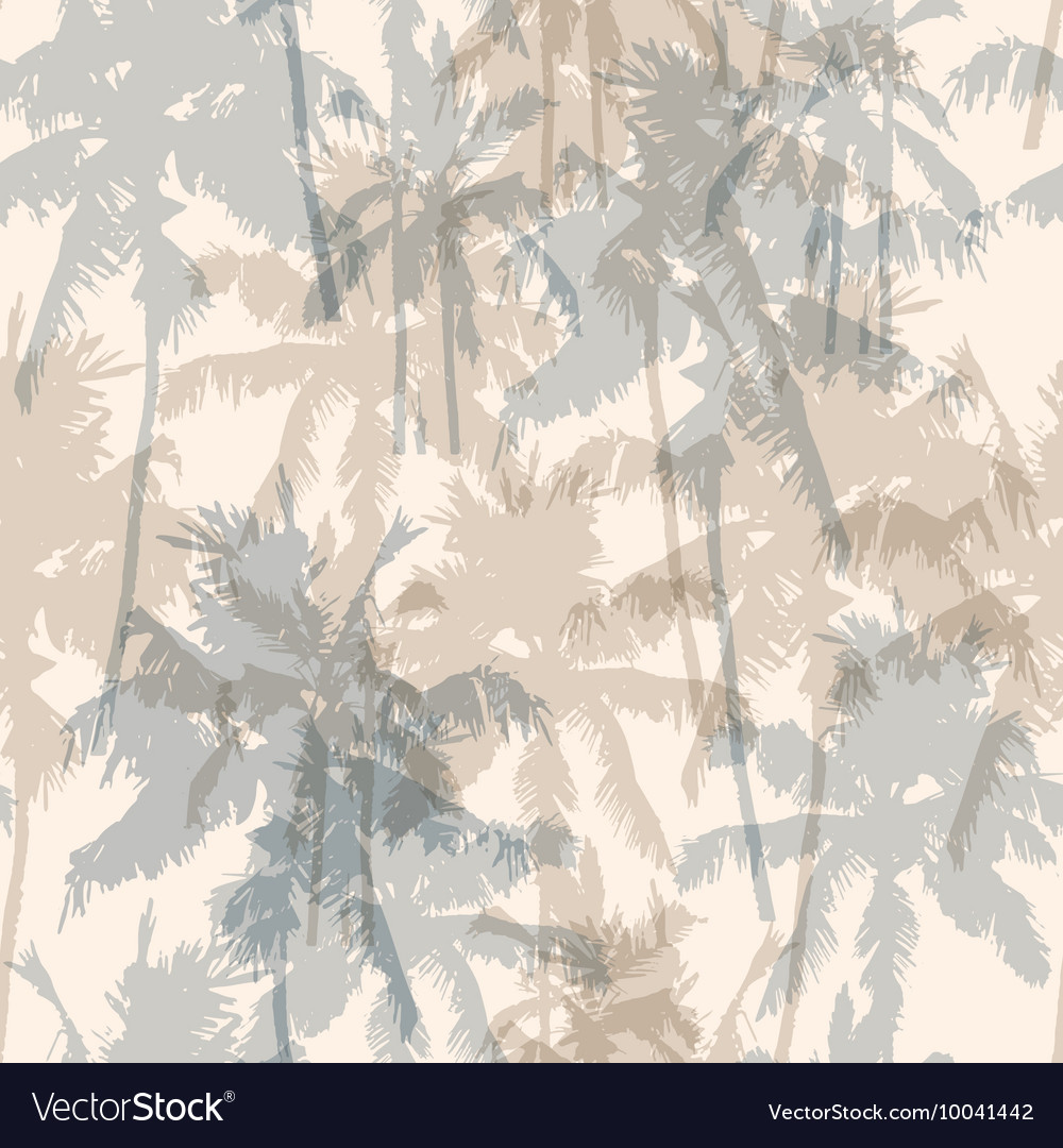 Seamless pattern with palm trees Royalty Free Vector Image