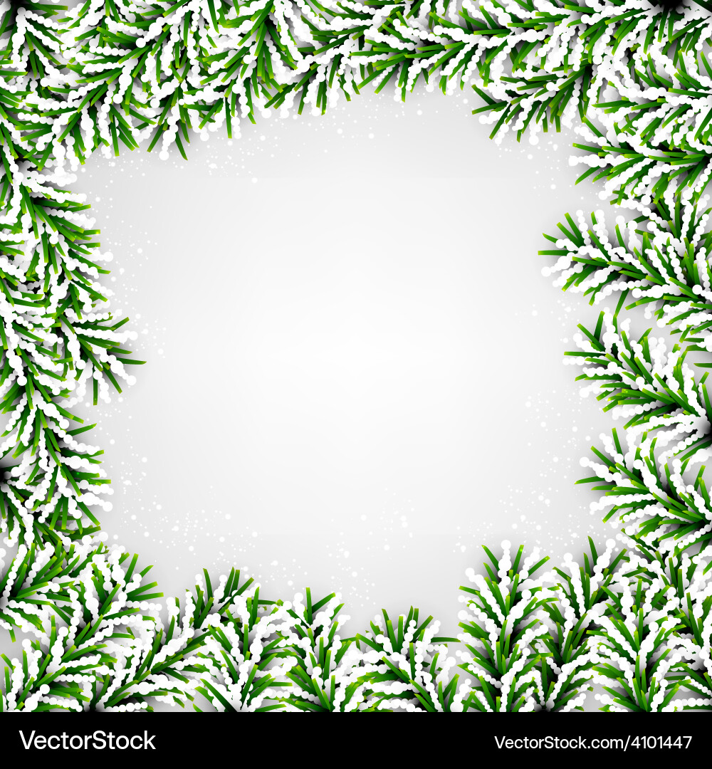 Fir christmas frame Royalty Free Vector Image - VectorStock