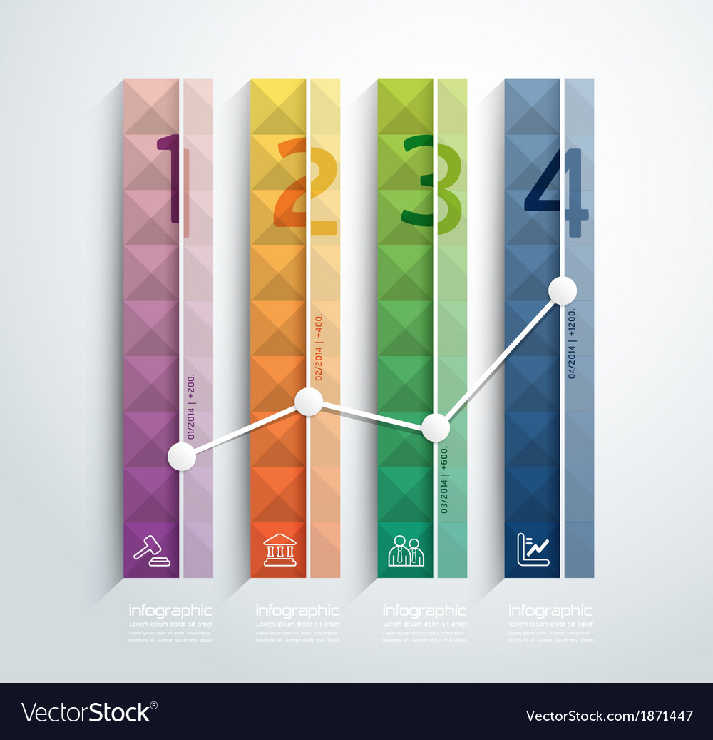 Modern geometric graph design infographic template