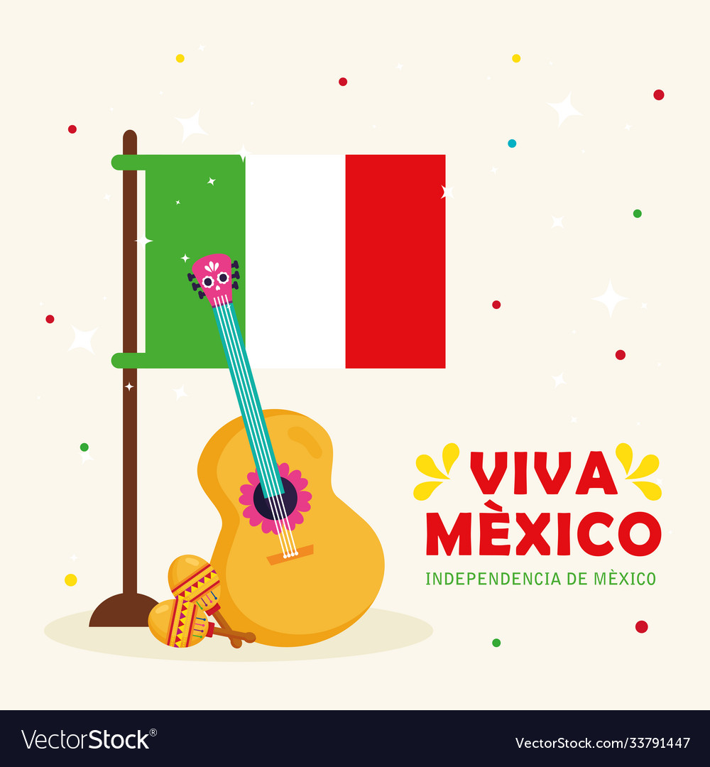 Viva Mexico Happy Independence Day 16 Royalty Free Vector