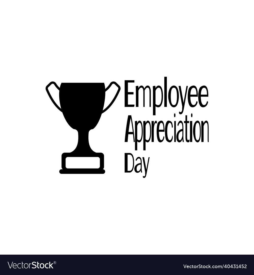 Employee appreciation day winner cup silhouette Vector Image