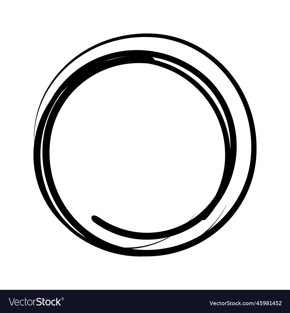 Hand drawn scribble circles set doodle circular Vector Image