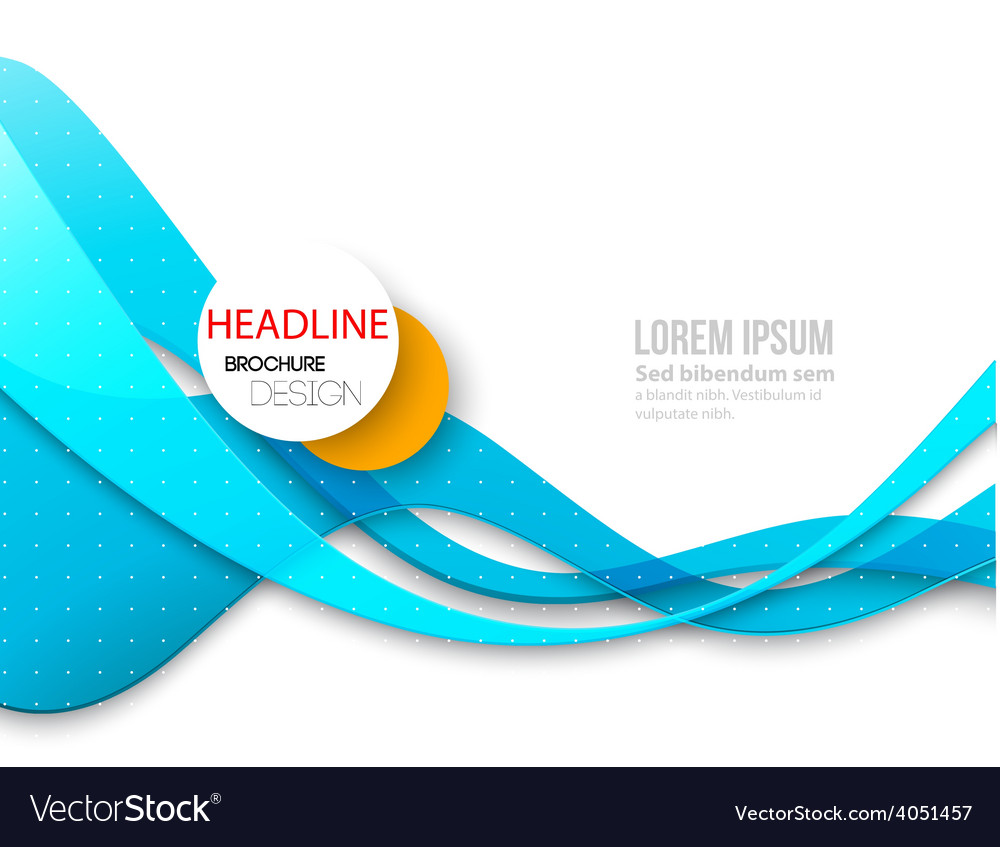 Abstract curved lines background template Vector Image