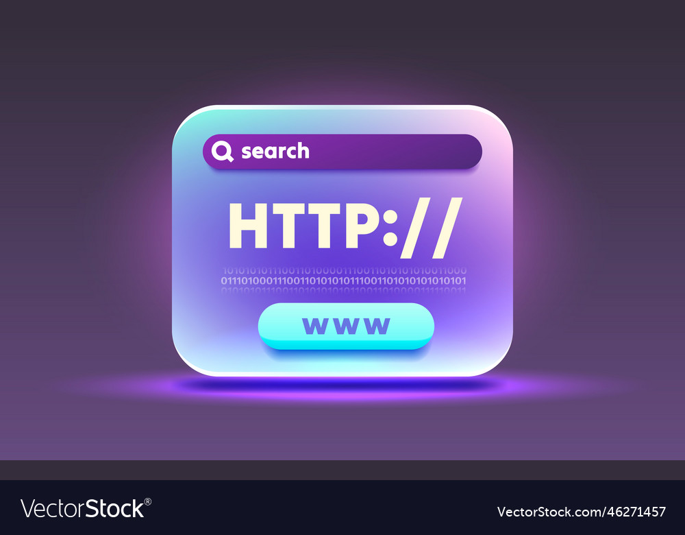 Http window web page browser global link online Vector Image