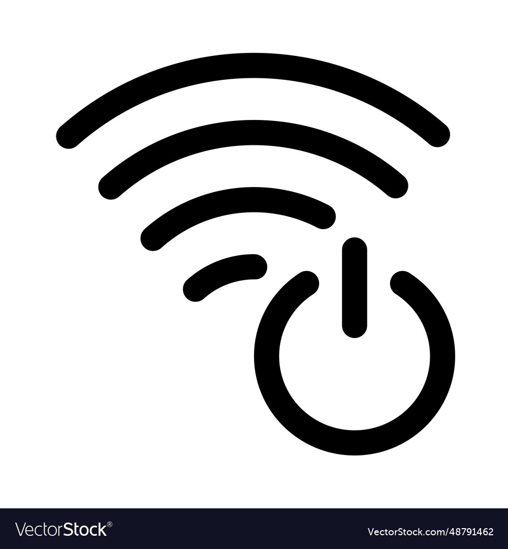 Main power switch to control internet supply Vector Image