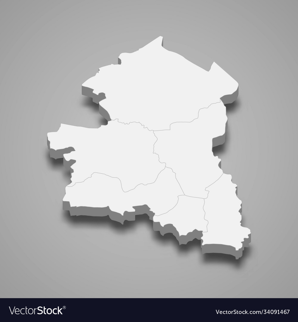 Sing Buri Thailand Map 3D Map Sing Buri Is A Province Thailand Royalty Free Vector