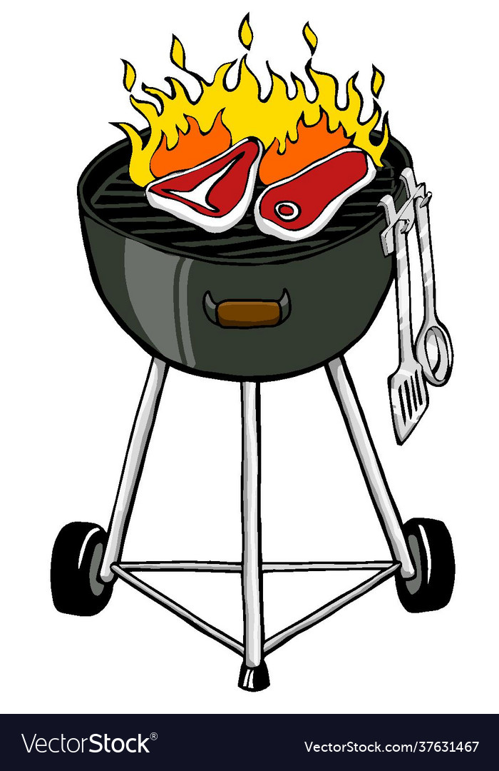 A charcoal grill Royalty Free Vector Image - VectorStock