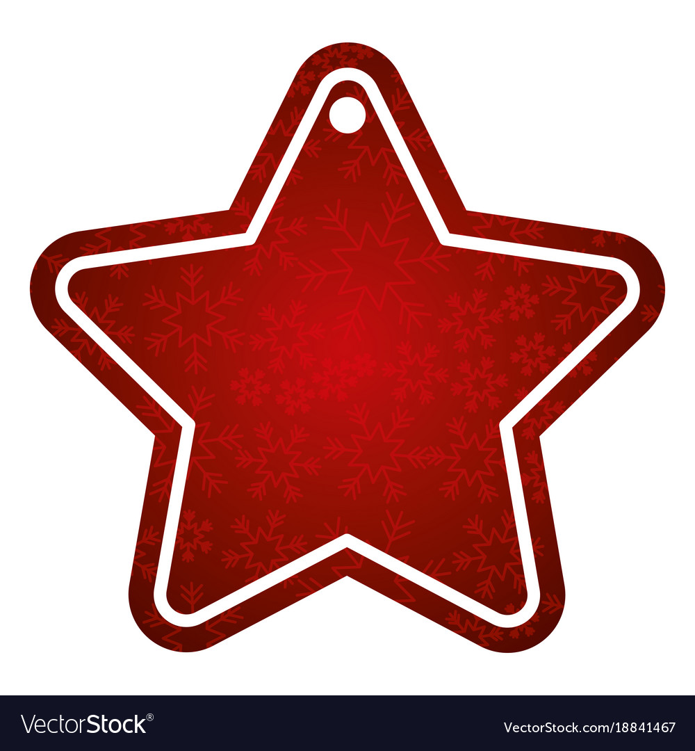 Christmas tag price shaped star snowflake glitter Vector Image