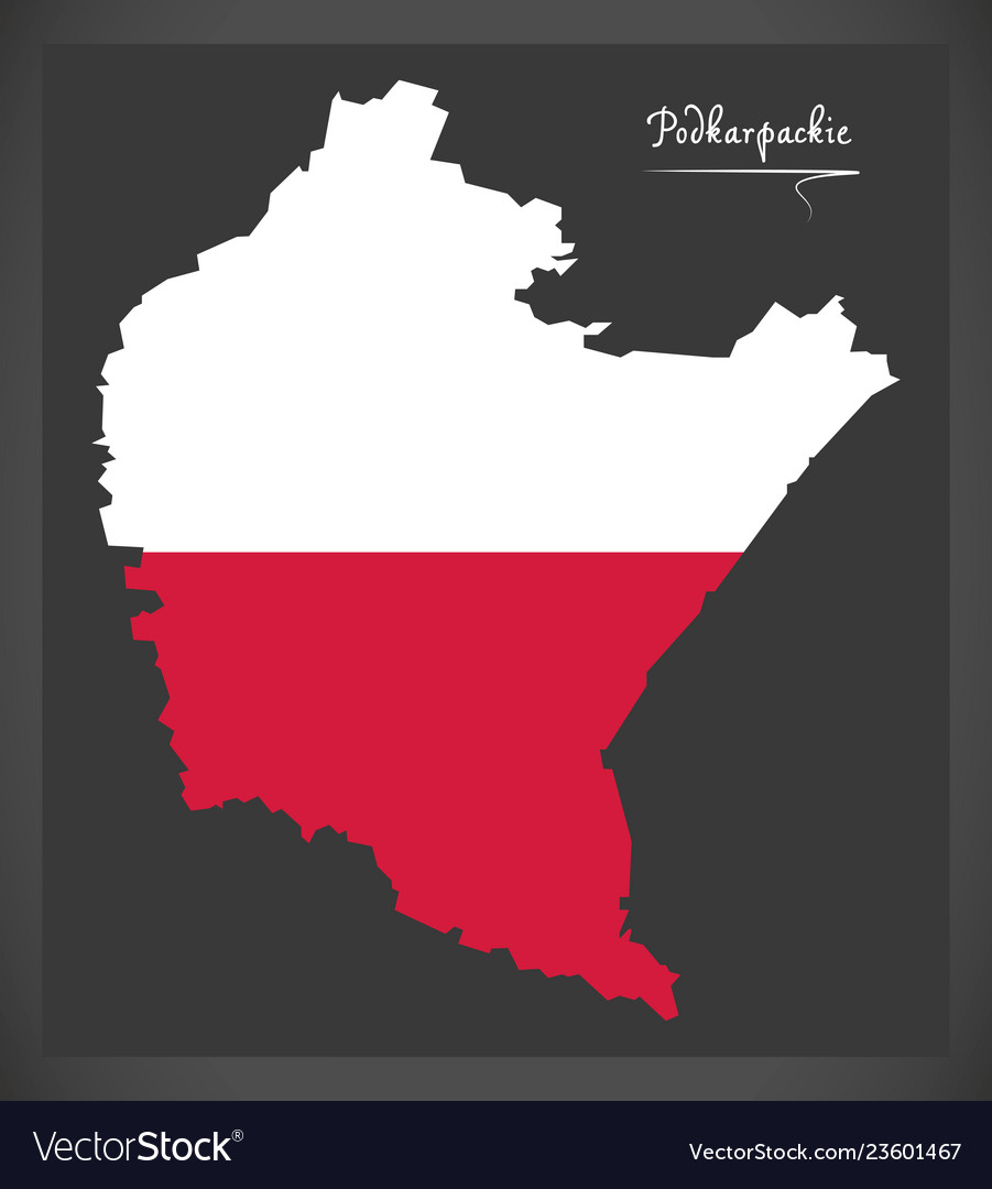 Podkarpackie map of poland with polish national Vector Image