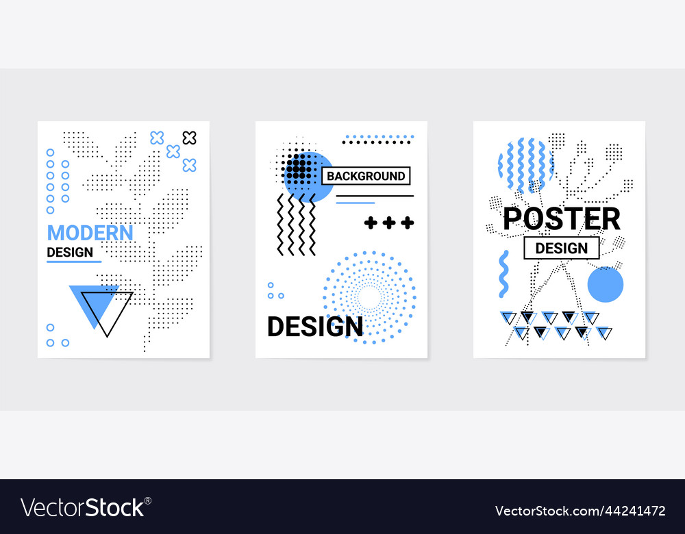 Abstract design posters graphic shapes fashion vector image Abstract design posters graphic shapes fashion