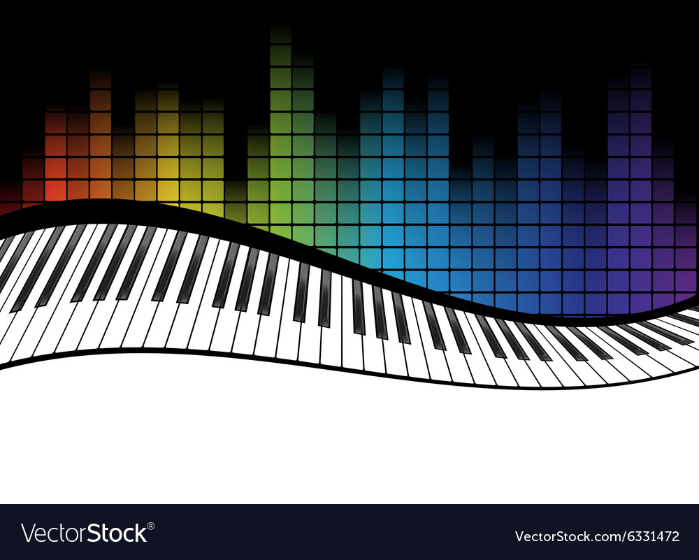 Black piano template Royalty Free Vector Image
