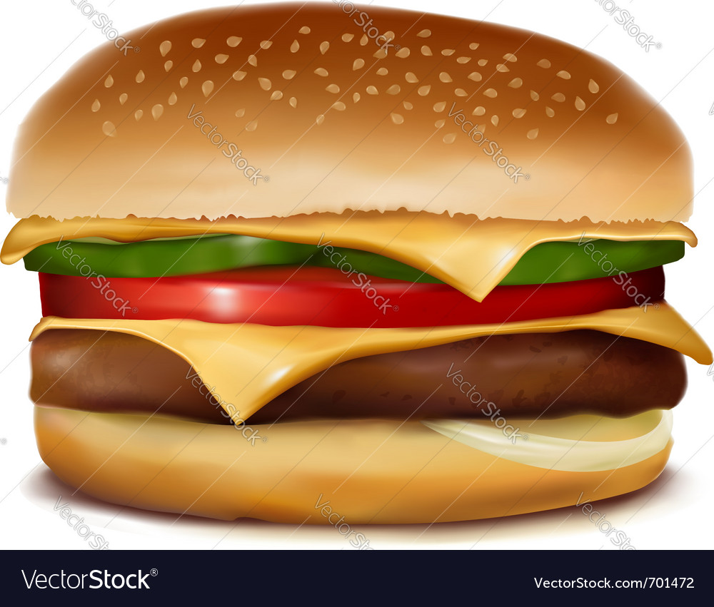 Cheeseburger Royalty Free Vector Image Vectorstock Cheeseburger Royalty Free Vector Image Vectorstock