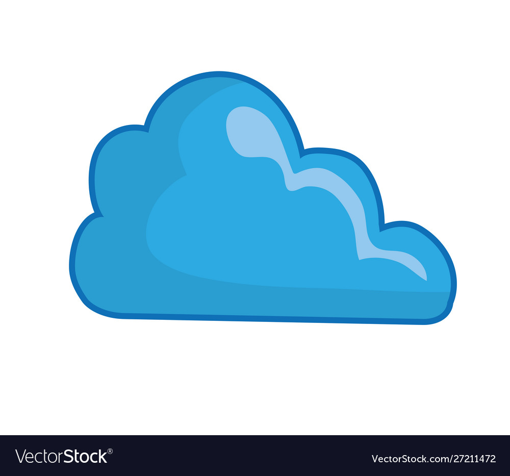 Cloud blue icon Royalty Free Vector Image - VectorStock
