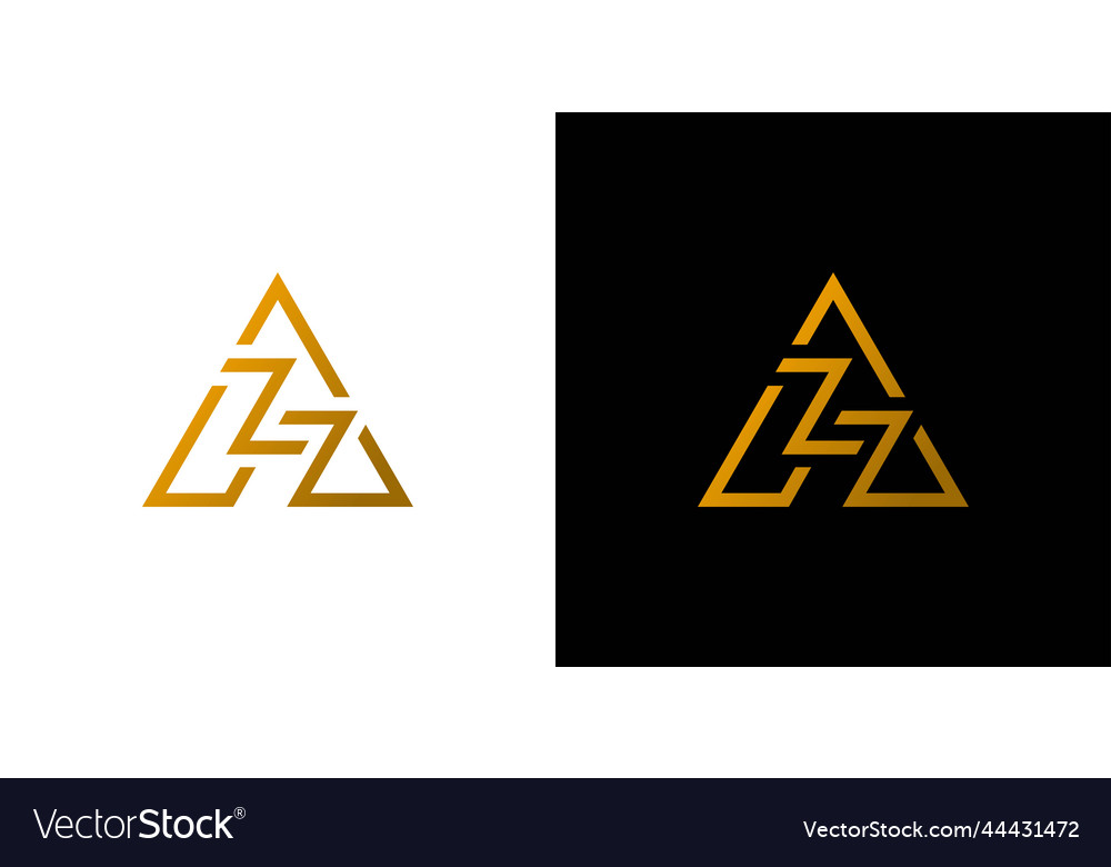 Cool and modern azz logo design Royalty Free Vector Image