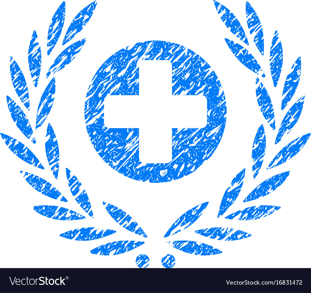 Health care emblem grunge icon Royalty Free Vector Image