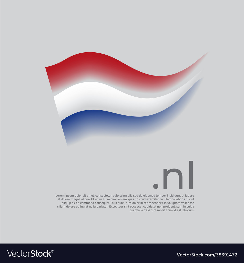 Netherlands flag holland flag colors stripes Vector Image