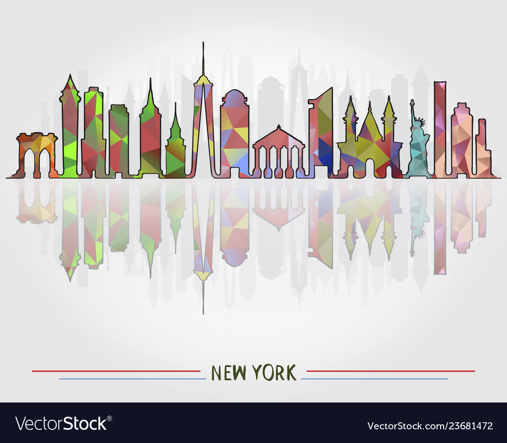 Skyline background with new york architecture