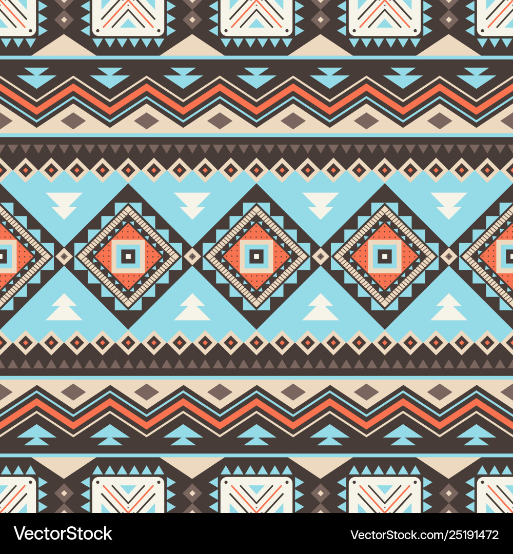 Tribal geometric seamless pattern Royalty Free Vector Image
