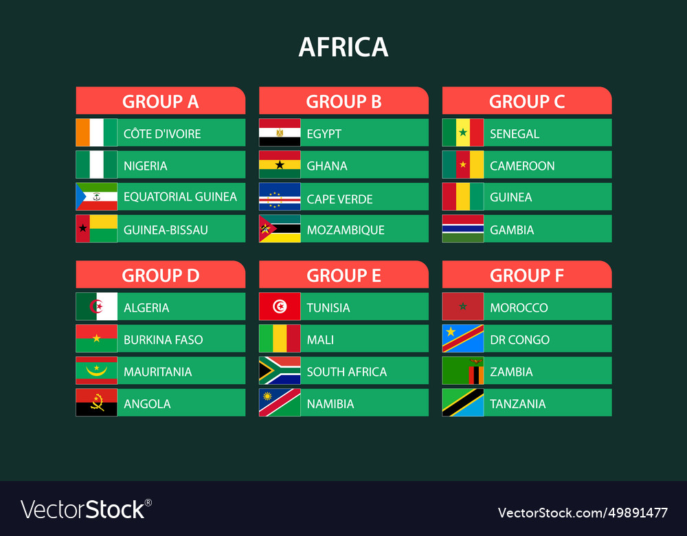 African tournament 2023 flags of africa countries Vector Image