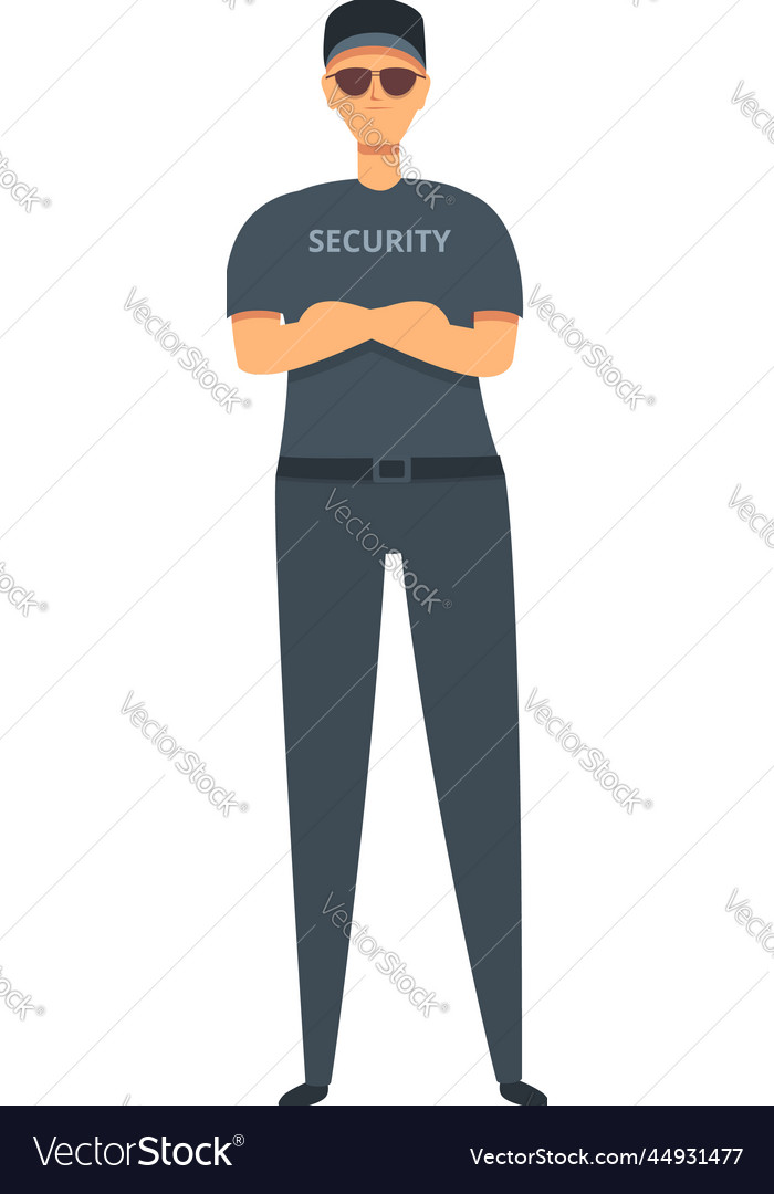 Cctv guard icon cartoon police man Royalty Free Vector Image