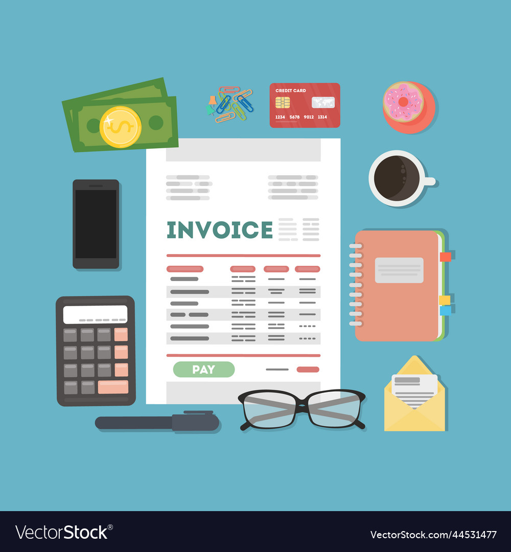 Invoice concept Royalty Free Vector Image - VectorStock